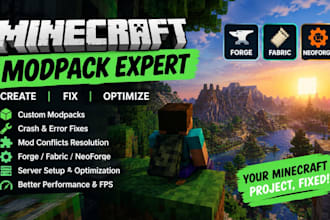 fix create or optimize minecraft modpack, custom minecraft cobblemon server