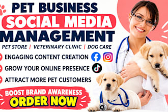 manage social media for your pet store and pet brand, pet marketing and product