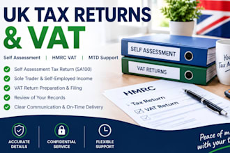 file your UK self assessment tax return and hmrc vat return