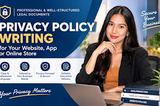 write a privacy policy for your website, app, or online store