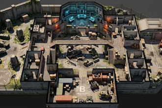 design 3d fps map, multiplayer map, 3d ue5 game environment, 3d level design