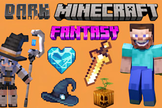create horror minecraft texture, pixel art pack, creepy mob, dark resource packs