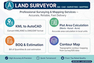 do professional land survey area calculation and quantity surveying