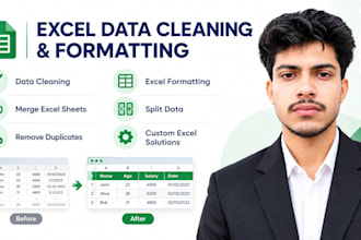 clean, format, merge and split excel spreadsheets