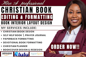 christian book editing and formatting, book proofreading christian book editor