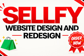 create sellfy shopify webite design and redesign