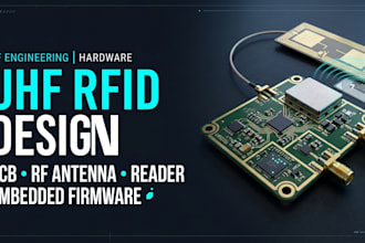 design uhf rfid pcb, rf antenna, reader circuit and embedded firmware