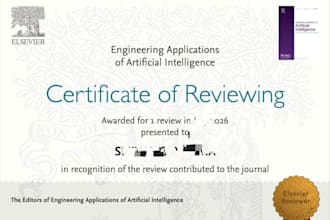 assist to apply for peer reviewer position in ieee  elsevier for eb1a eb2 case