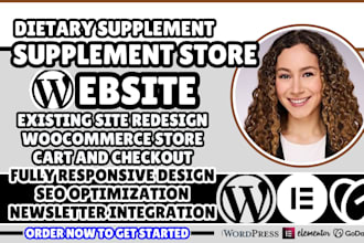 dietary supplement website, supplement store, supplement ecommerce website