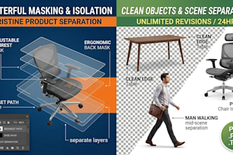 do master level clipping path and masking on complex objects