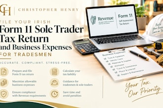 file your irish form 11 sole trader tax return, business expenses for tradesman