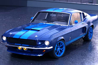 use solidworks for realistic car design for industrial use,3d car part,8k render