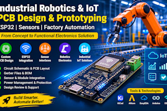 factory industrial robotic machine iot pcb esp32 sensor electronics prototype