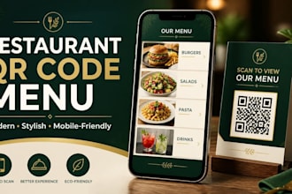 design a professional restaurant qr code menu