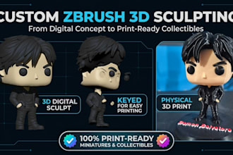 sculpt custom 3d models and miniatures for 3d printing in zbrush