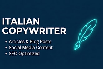 write engaging italian blog posts and articles