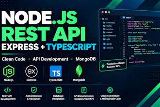 build a nodejs express rest API in typescript