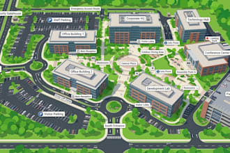 design custom wayfinding and navigation maps for public spaces