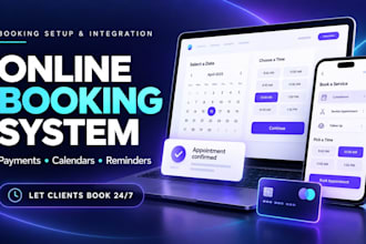 set up online booking system with payments and reminders