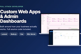 build a custom web app or admin dashboard
