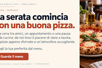 write engaging italian website copy for your business