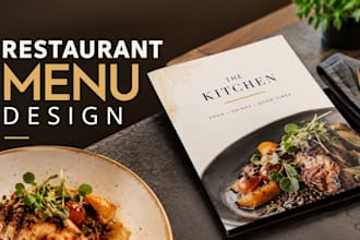 design professional restaurant menu card print ready gala event dispensary menu
