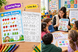 design custom preschool worksheets and kindergarten activity book