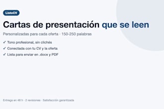 write a tailored cover letter in spanish and english for your job application