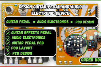 design guitar pedal pcb for boutique builder , audio device