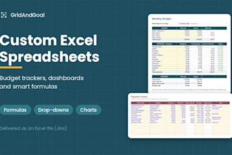 build a custom excel spreadsheet or budget tracker with formulas