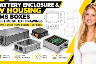 design battery enclosure cad ev housing bms boxes sheet metal dxf drawings