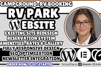 rv park website, rv park booking website, campground website, rv resort website