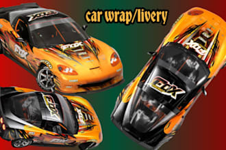 design car wrap, livery, car decal, car sticker for any vehicle itasha wrap