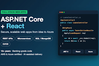 build a full stack web app with dotnet core and react