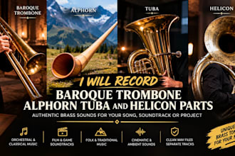 record baroque trombone alphorn tuba and helicon parts