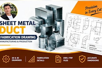 sheet metal duct fabrication and manufacturing drawing