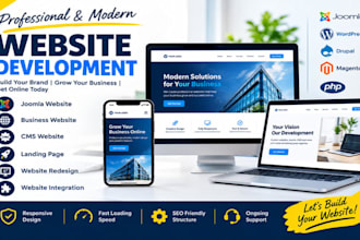 build joomla business website, landing page, redesign and cms integration
