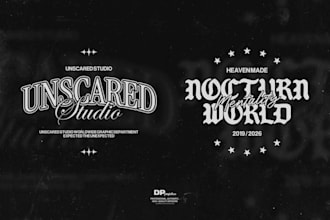 design a premium typographic edgy streetwear for your brand