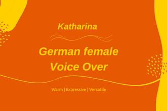 record a professional german female voice over