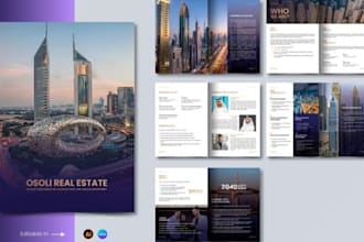 design premium real estate property marketing kit, product booklet or catalog
