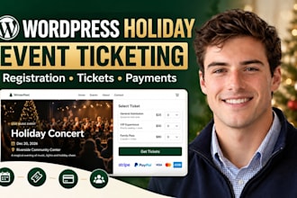 setup wordpress holiday event ticketing registration and payments