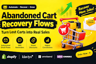 setup shopify klaviyo omnisend abandoned cart recovery flows