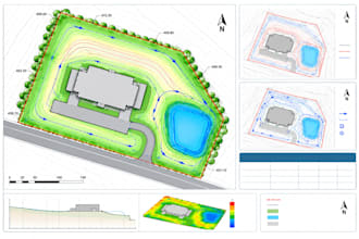 prepare topographic survey based grading plans and earthwork calculations