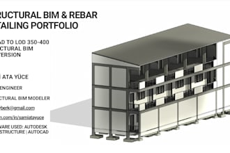 create revit structural bim model and rebar detailing lod 400