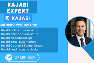 set up your kajabi course website and funnel