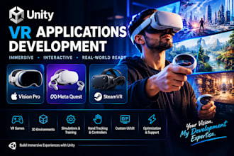 develop unity VR apps for apple vision pro, meta quest, and steamvr