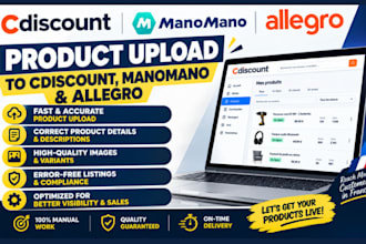 upload cdiscount manomano allergro marketplace product uploading errors fixing