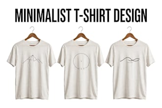 design 3 modern minimalist aesthetic t shirt designs