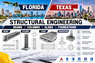 design florida and texas beams, columns, slabs and foundations
