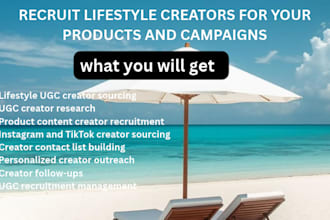 recruit lifestyle creators for your products and campaigns
